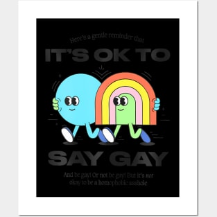 Its Ok To Say Gay Florida LGBT Gay Pride Protect Posters and Art